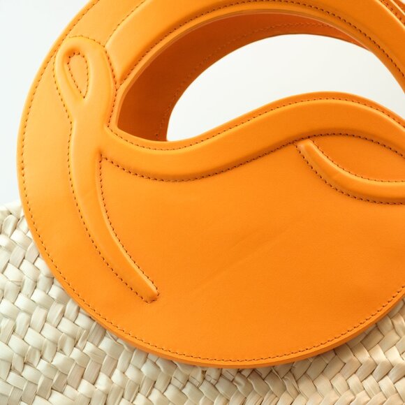 Christian Louboutin Small Biloumoon Basketweave Handbag, Orange - Picture 5 of 13
